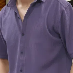 Moda Rapido Men Textured Spread Collar Regular Fit Casual Shirt image 3