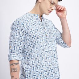Anouk Rustic Men Geometric Printed Kurta-picture-4