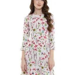 Miss Chase White Floral Print Above Knee Dress-picture-46