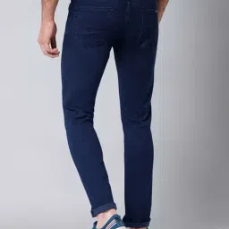 Cantabil Dark Blue Regular Fit Textured Jeans image 2