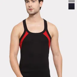 Sporto by Macho Men Pack Of 3 Colourblocked Cotton Gym Vest-picture-38