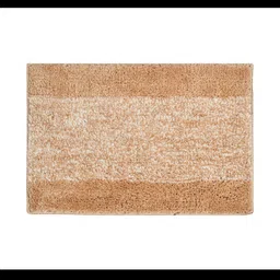 GBL COLLECTION Beige & White Textured Anti-Skid Bath Rug image 3