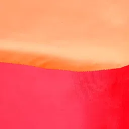 Shadowkart 2Pc Orangee-Coloured Wooden Mudda Pouffe Ottoman image 2