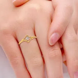 Candere by Kalyan Jewellers 18k Yellow Gold & Diamond Ring for Women-picture-14