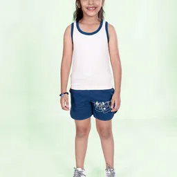 KiddoPanti Girls Printed Rib Racer Back Top & Shorts Clothing Set-picture-12