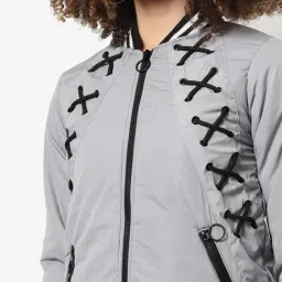 Campus Sutra Grey Regular Fit Jacket image 5