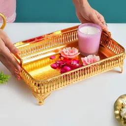 MARKET99 Unisex Textured Golden Desk Organiser image 4