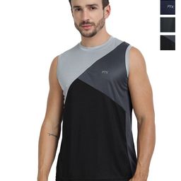 FTX Men Pack of 4 Dri-FIT Colourblocked Round Neck T-shirts-picture-20
