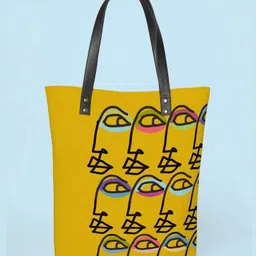 Kalankit Stylish Tote Bag For Everyday Use | Lightweight Printed Tote Bag | Large Tote Bags For Women | yellow-image-51