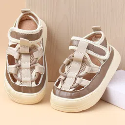Babyoye Sandals With Velcro Closure - Brown-image-98