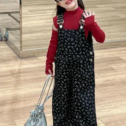 LULU & SKY Girls Ditsy Printed Dungarees-picture-50