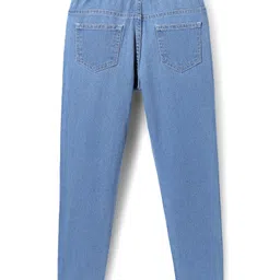 Pine Kids Denim Woven Ankle Length Washed Jeggings - Light Blue image 2