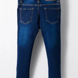 simply premium Simply Denim Full Length Washed Jeans - Navy Blue image 2