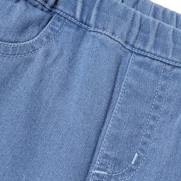 Pine Kids Denim Woven Ankle Length Washed Jeggings - Light Blue image 3