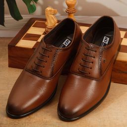 ID Men LeatherRound Toe Slip-On Lace-Ups Formal Brogues-picture-8