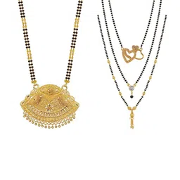 Bhanu diam Gold-Plated Brass Mangalsutra image 1