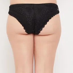 Clovia Black Lace Bikini Panty image 2