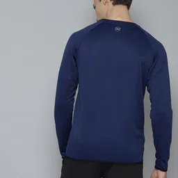 Alcis Men Navy Blue Solid Pullover Running Sweatshirt image 4