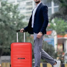 Swiss Military Red Striped Hard Cabin Trolley Bag - 20 cm image 2