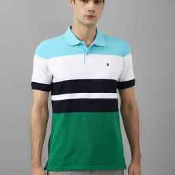 Louis Philippe Sport Multicolored Slim Fit Colour Block Polo T-Shirt image 1