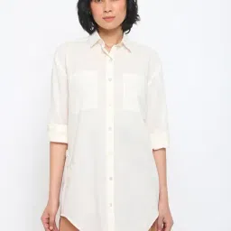 Fabindia Off-White Cotton Shirt-image-16