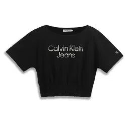 Calvin Klein Jeans Kids Black Logo Regular Fit T-Shirt-picture-39