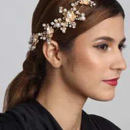 YouBella Gold Plated Hair Band-image-84