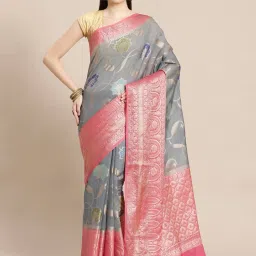 Banarasi Silk Works  Woven Saree with Blouse image 1