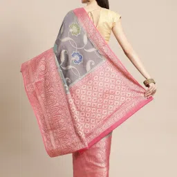 Banarasi Silk Works  Woven Saree with Blouse image 2