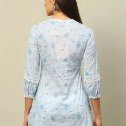 Rangriti Blue Cotton Printed Top image 2