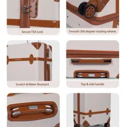 MINI WESST Beige Trolley Bag image 5