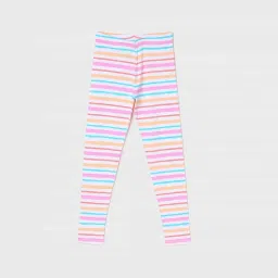 Fame Forever by Lifestyle Kids Multicolor Cotton Striped Leggings image 2