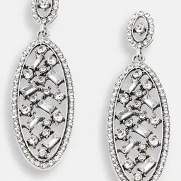 Sohi Silver Plated Party Designer Stone Drop Earrings image 1