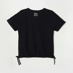 Fame Forever by Lifestyle Kids Black Cotton Printed Tee image 2