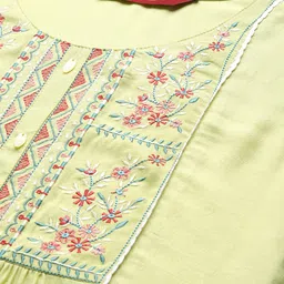 Sangria Floral Embroidered Longline Top image 4