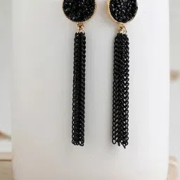 Sohi Gold Plated Party Designer Dangler Earrings image 1