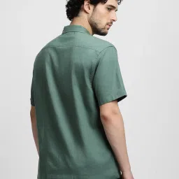 Dennis Lingo Green Cotton Slim Fit Shirt image 2