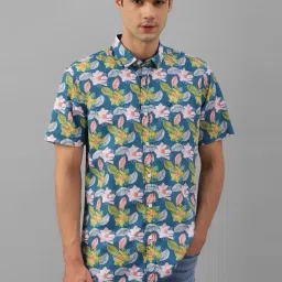 allen solly Men Multi Custom Fit Print Half Sleeves Casual Shirts image 1