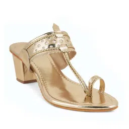 Scentra Women's Golden Toe Ring Sandals image 1
