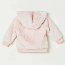 Juniors by Lifestyle Kids Pink Printed Full Sleeves Jacket image 2