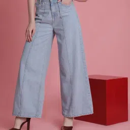 Bene Kleed Blue Wide Leg High-Rise Jeans-image-85