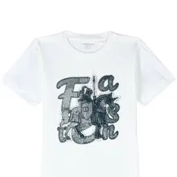 Charchit Boys Dark Green Embellished Regular Fit Blazer with T-Shirt image 5