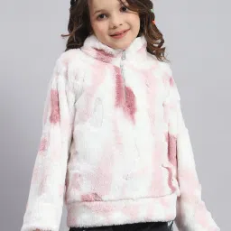 Monte Carlo Kids Pink Printed Full Sleeves Sweatshirt image 1