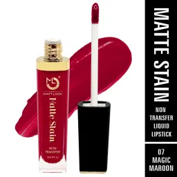 Matt Look Matte Stain Non Transfer Liquid Lipstick 07 Magic Maroon - 6 gm image 1