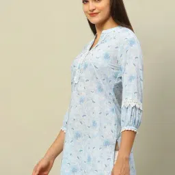 Rangriti Blue Cotton Printed Top image 3