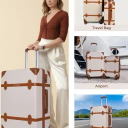 MINI WESST Beige Trolley Bag image 4