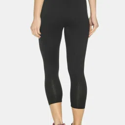 TWIN BIRDS Womens Pack of 2 Solid Skinny Fit Three-Fourth Length stretch Cotton Capri legging image 2