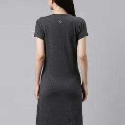 TWIN BIRDS Grey Printed Sleep Tee image 2