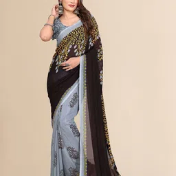 Moda Rapido Floral Printed Saree with Blouse Piece-picture-30