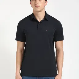 Tommy Hilfiger Navy Cotton Regular Fit Polo T-Shirt image 1